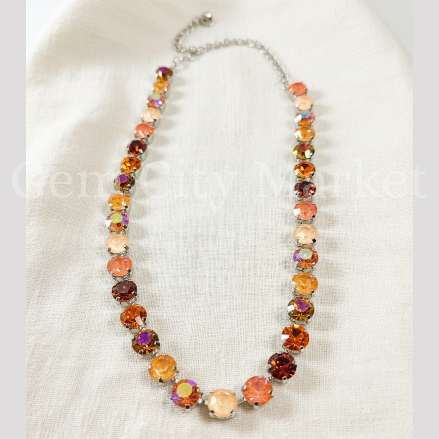 Crystal Necklace - Fire in the Sky N028