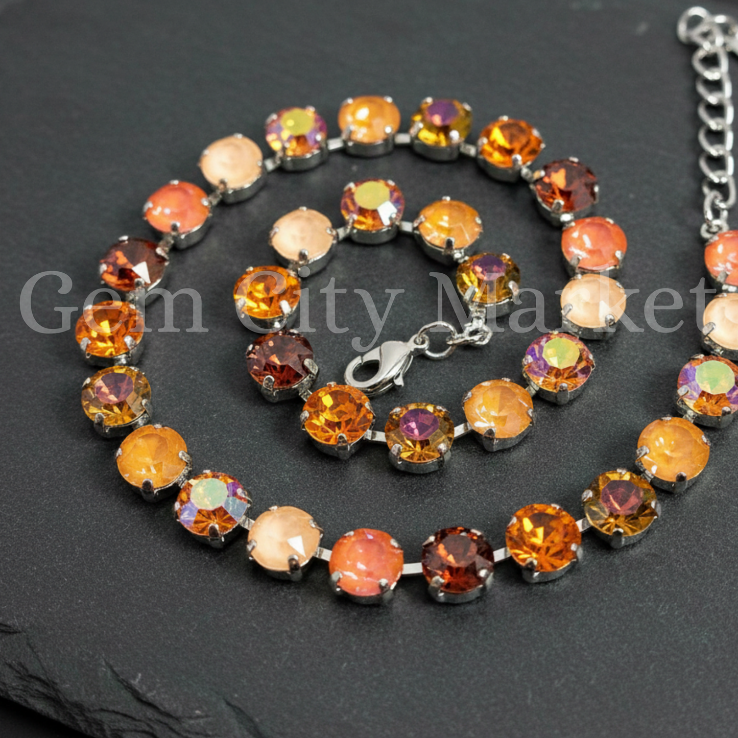Crystal Necklace - Fire in the Sky N028