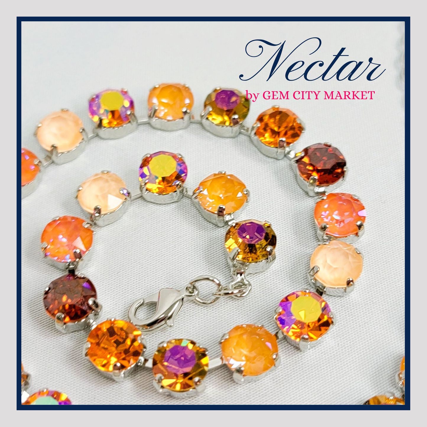 Crystal Necklace - Fire in the Sky N028