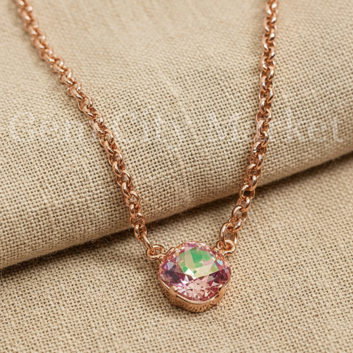 Crystal Necklace - Honeyed Peach N034