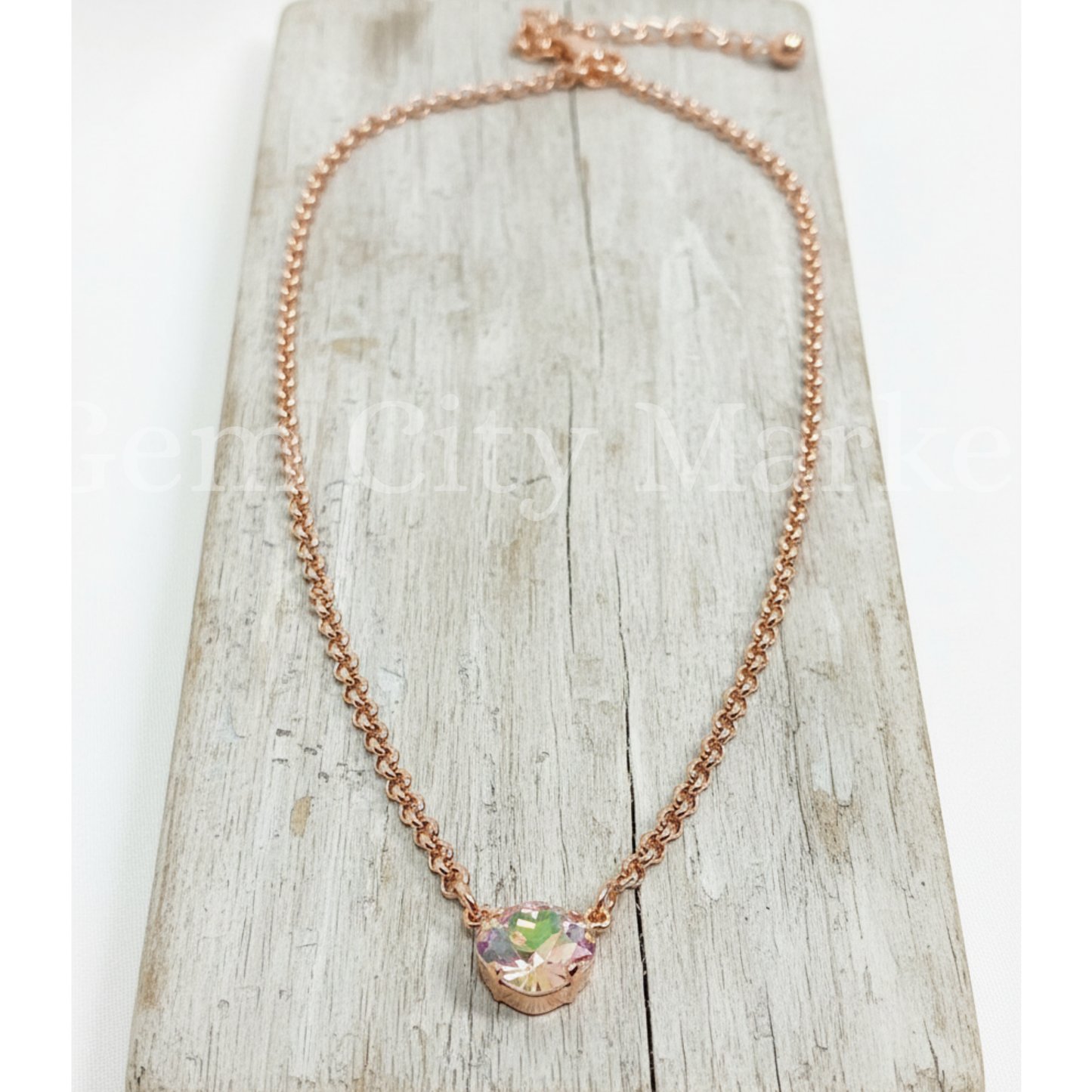Crystal Necklace - Honeyed Peach N034
