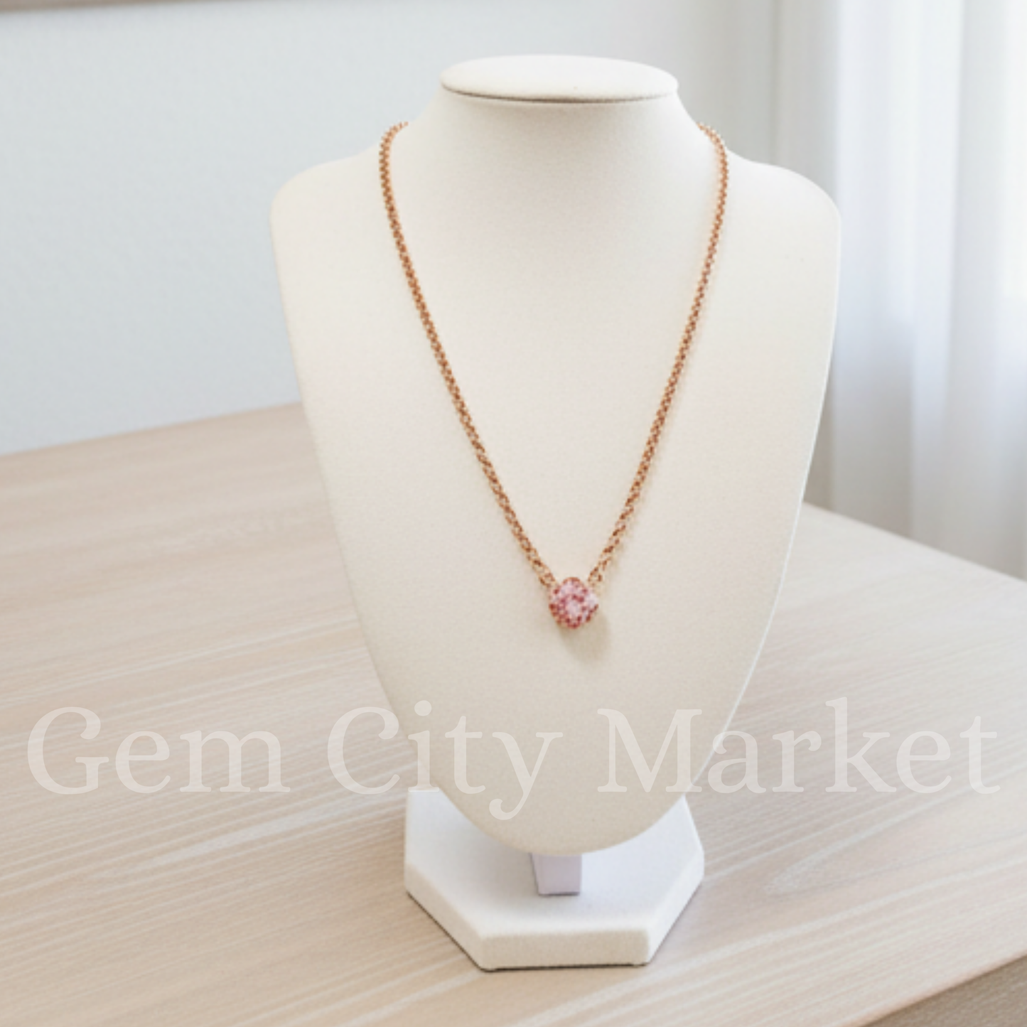Crystal Necklace - Honeyed Peach N034