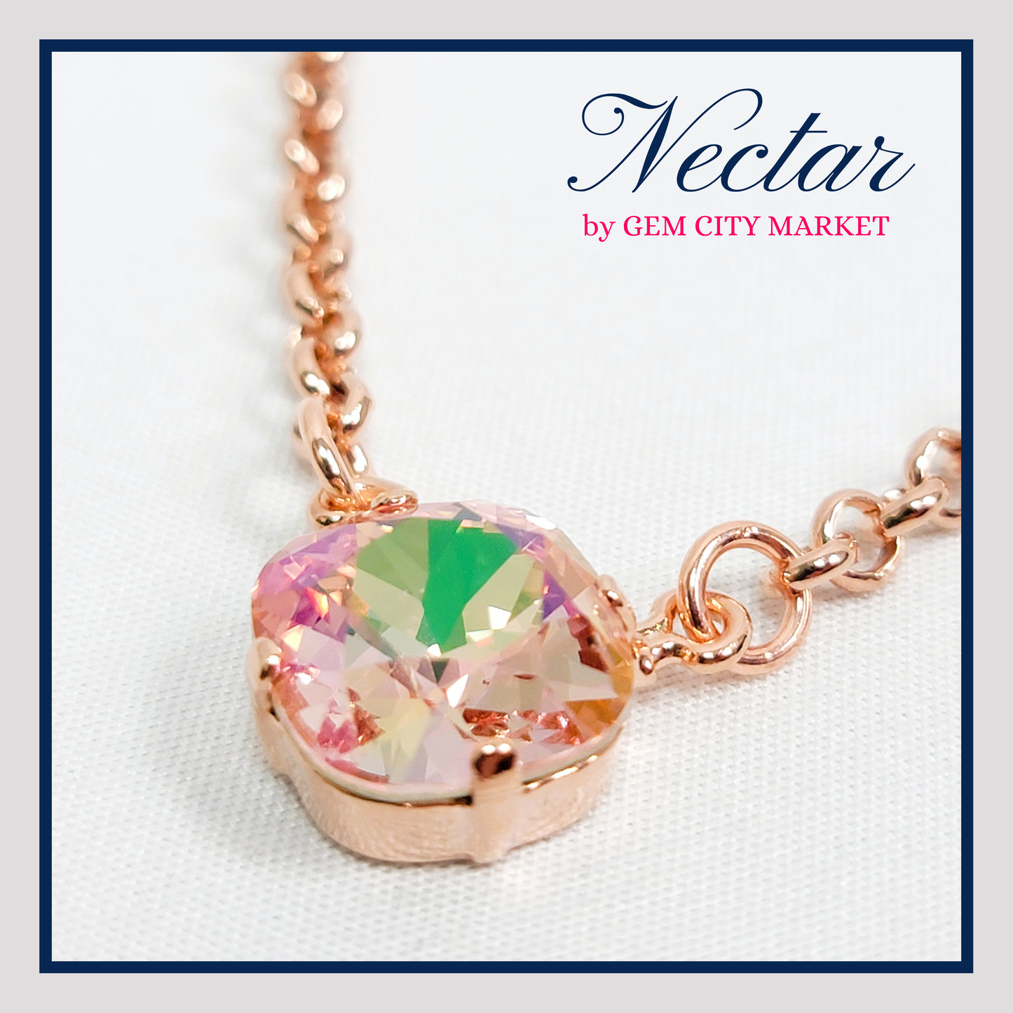 Crystal Necklace - Honeyed Peach N034