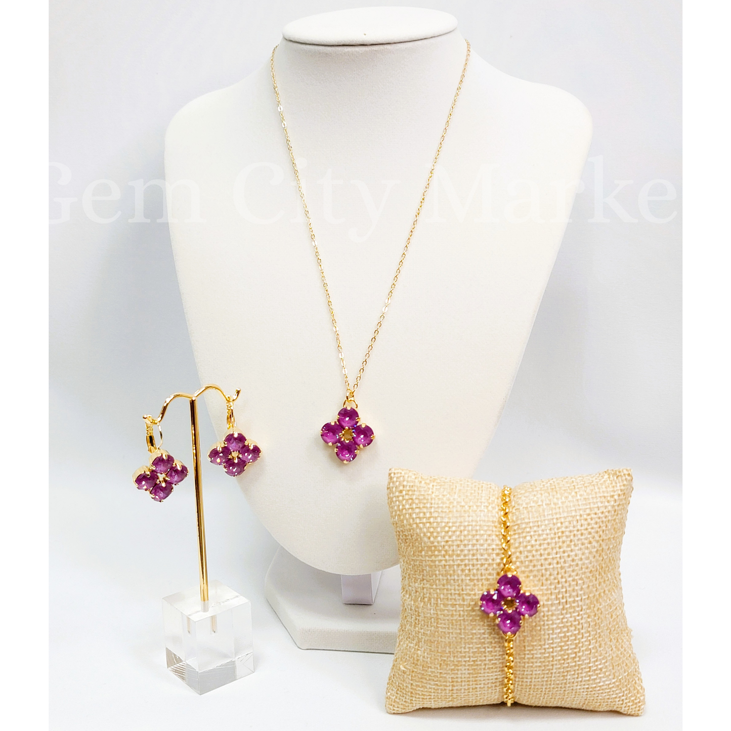 Crystal Set - Purple Clover Set N036