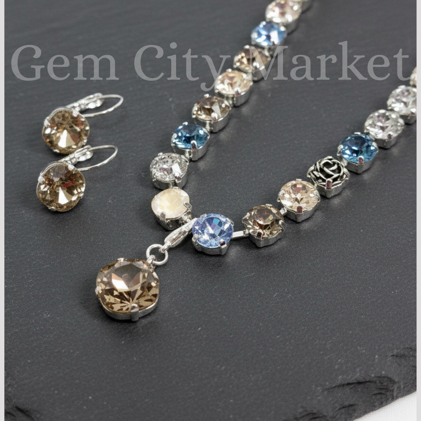 Crystal Set - Steel Rose Set N038