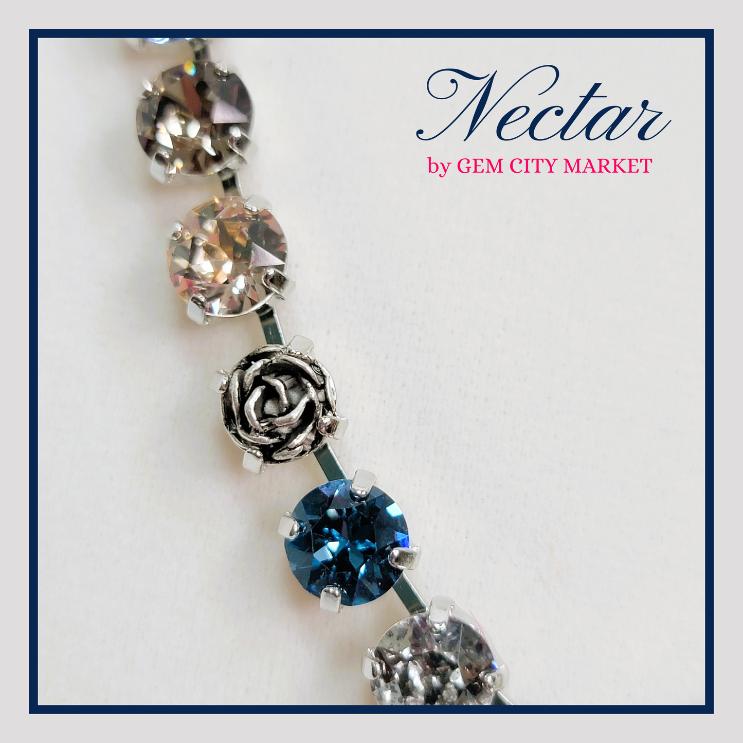 Crystal Set - Steel Rose Set N038