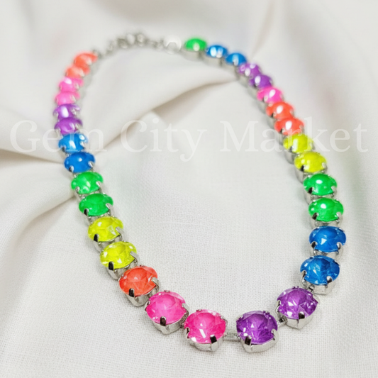 Crystal Necklace - Electric Summer N040
