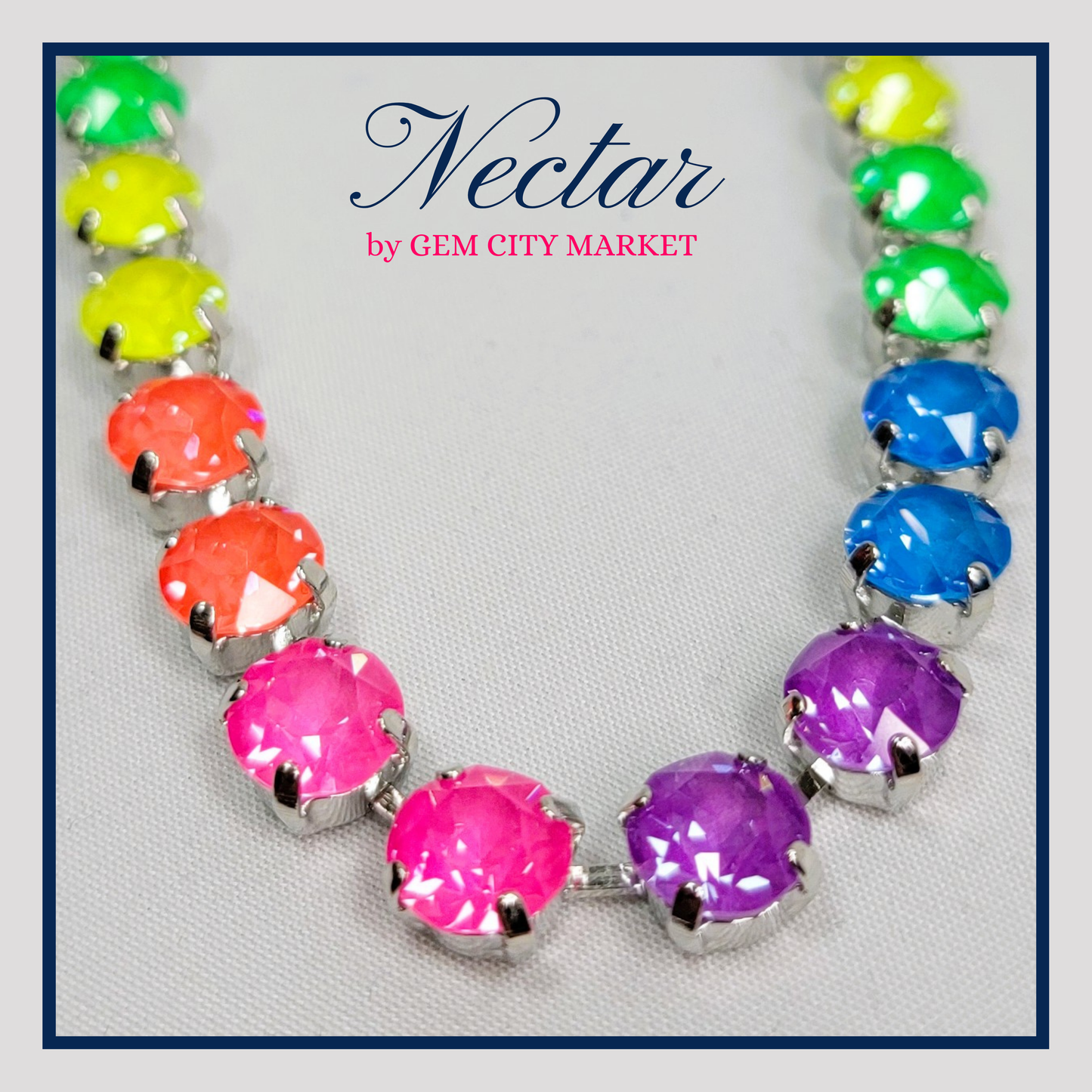 Crystal Necklace - Electric Summer N040