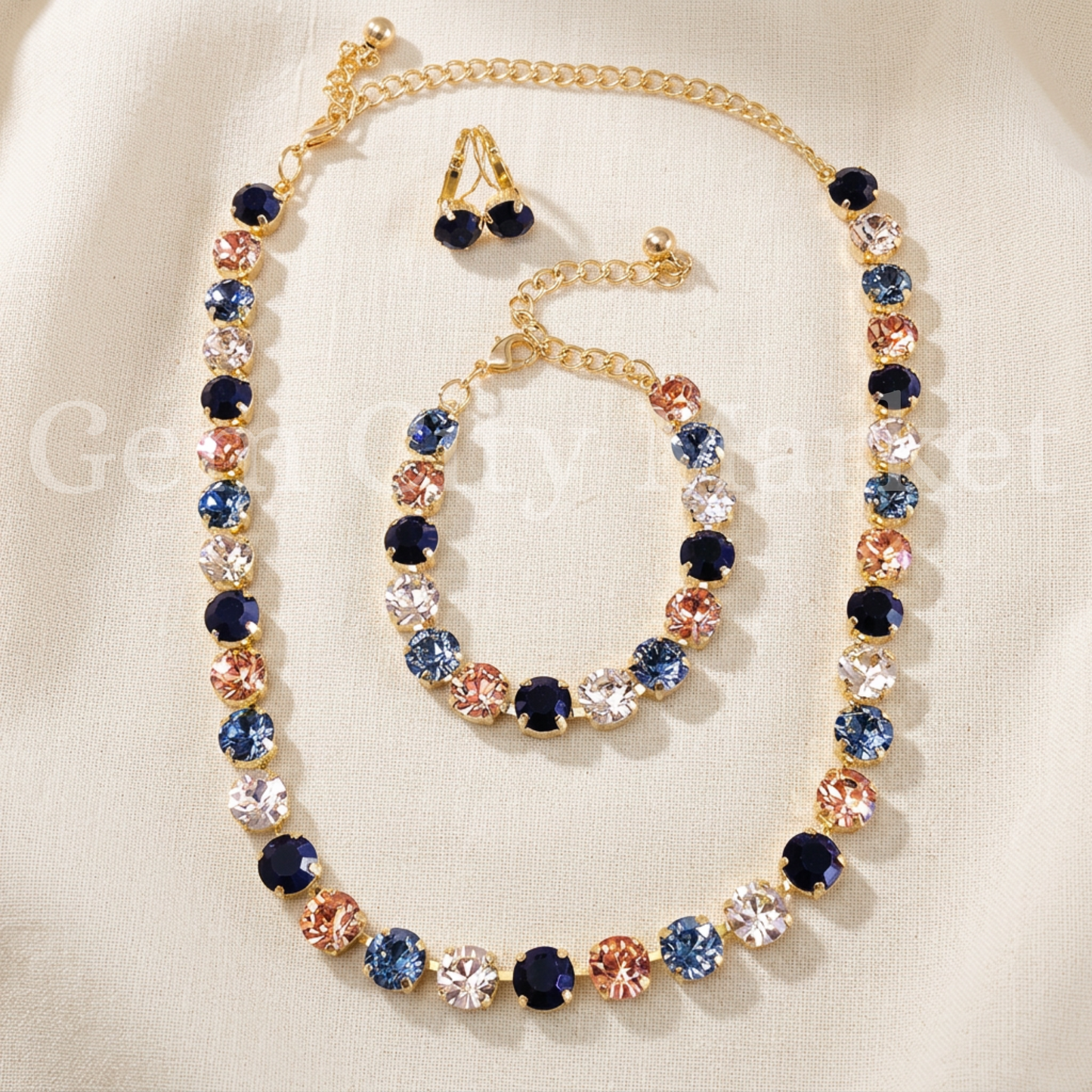 Crystal Necklace - Blue Ridge Gold N043