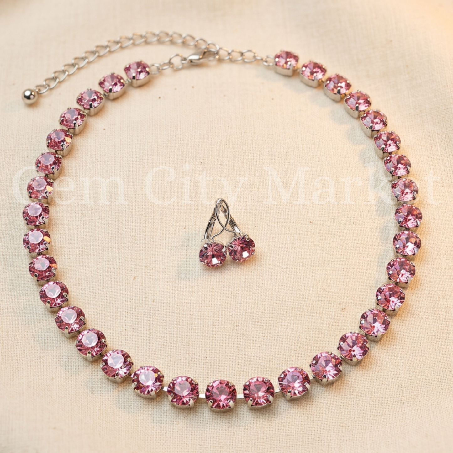 Crystal Necklace - Rose Moonlight N045
