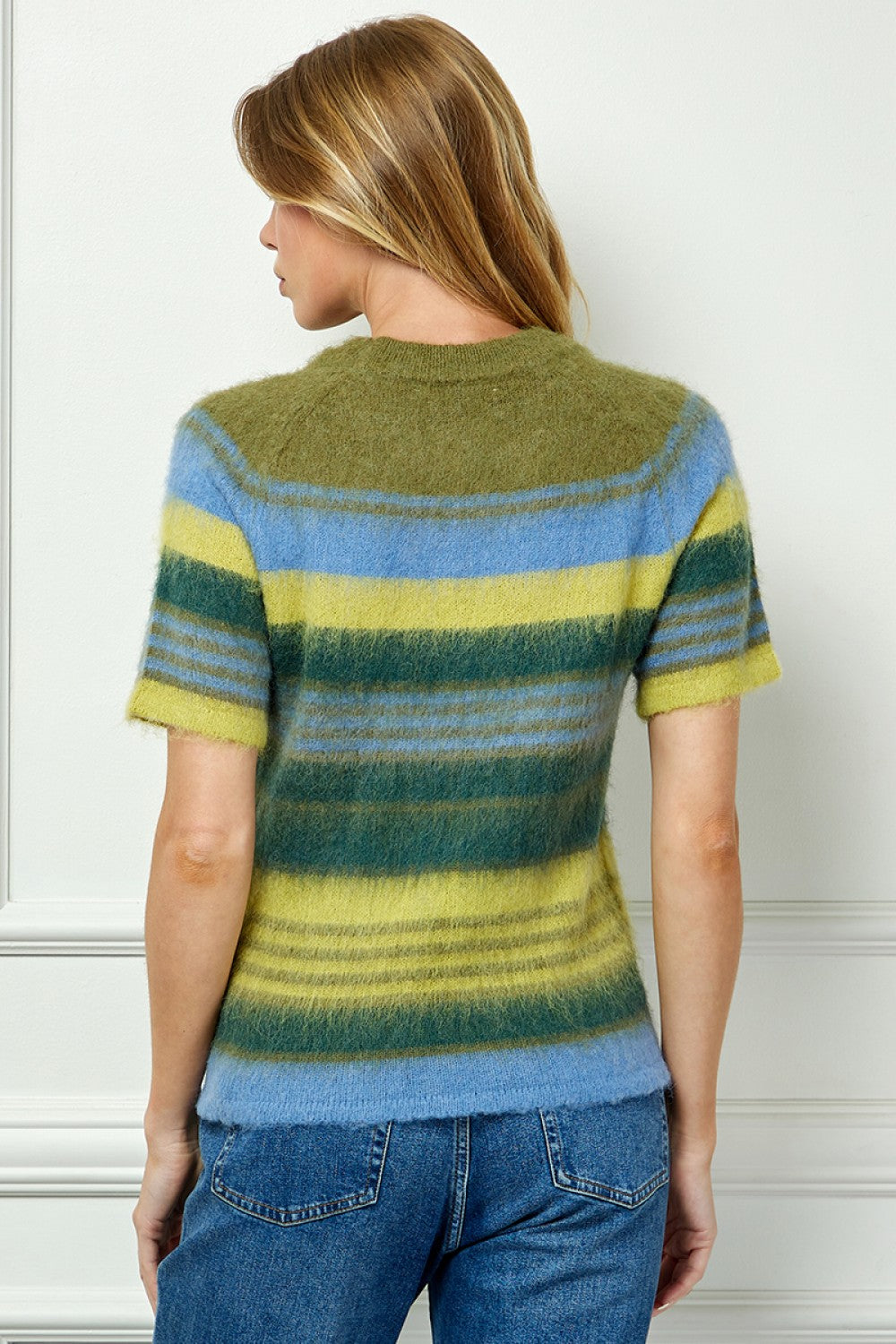 Fuzzy Short Sleeve Sweater