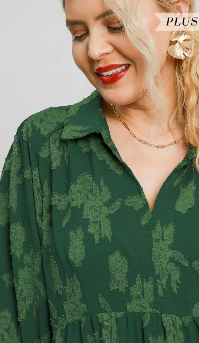 Floral Burnout Midi Dress