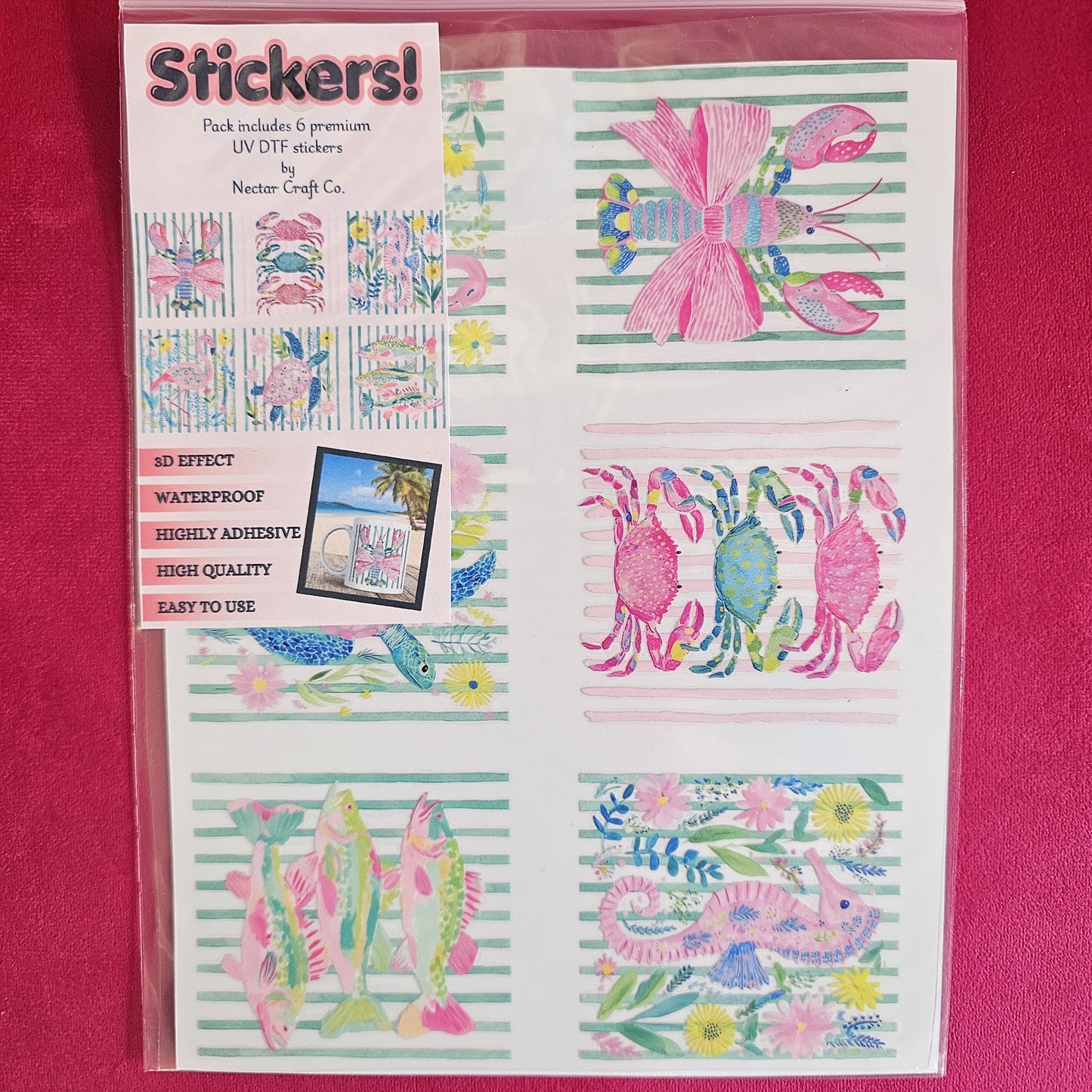 Sticker Pack - Pastel Sealife