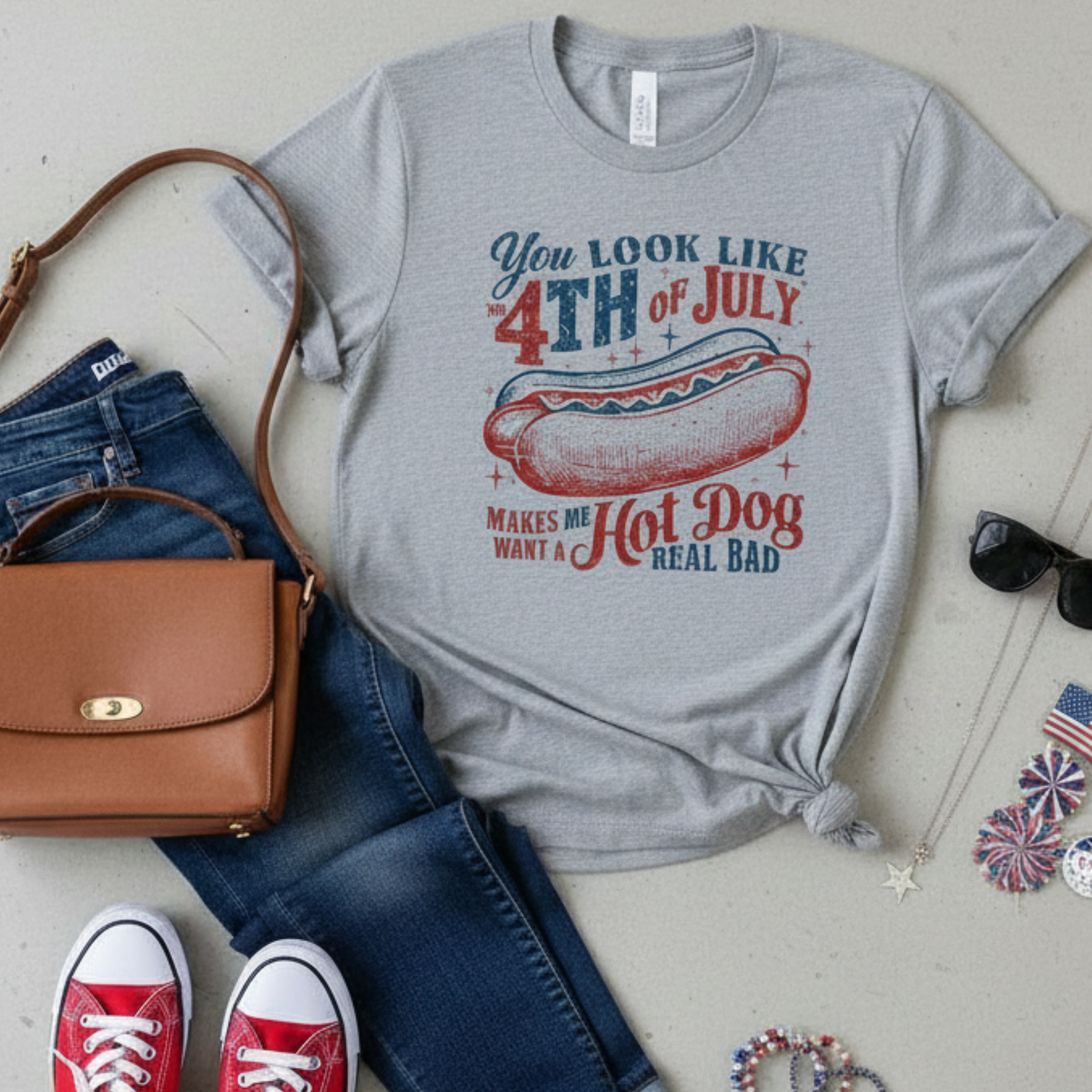 4th of July Hotdog T-shirt