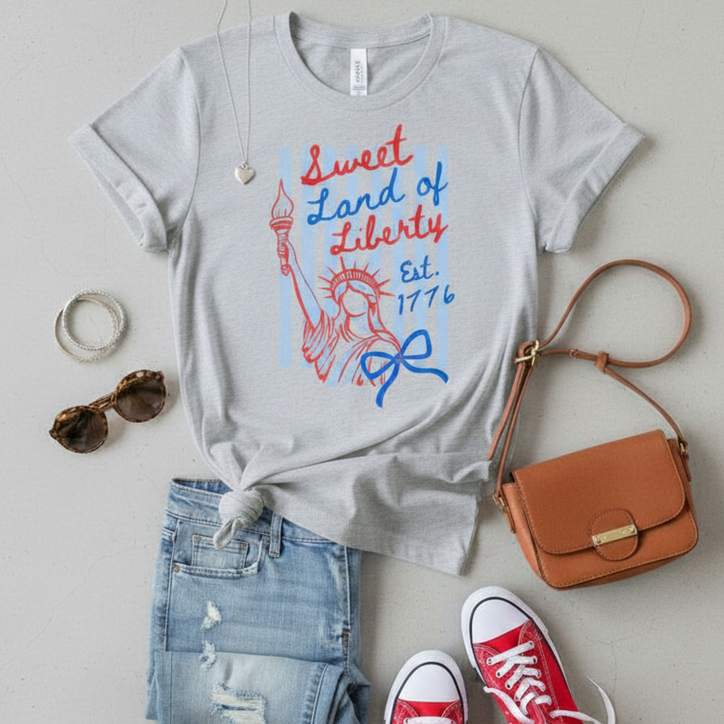 Sweet Land of Liberty (Blue Stripes) T-shirt
