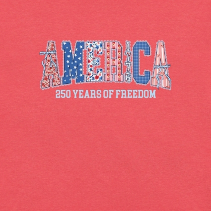 America T-shirt with Faux Quilting