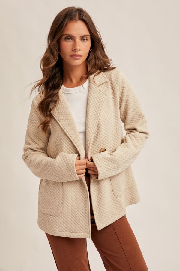 Quilted Double Breast Blazer/Jacket