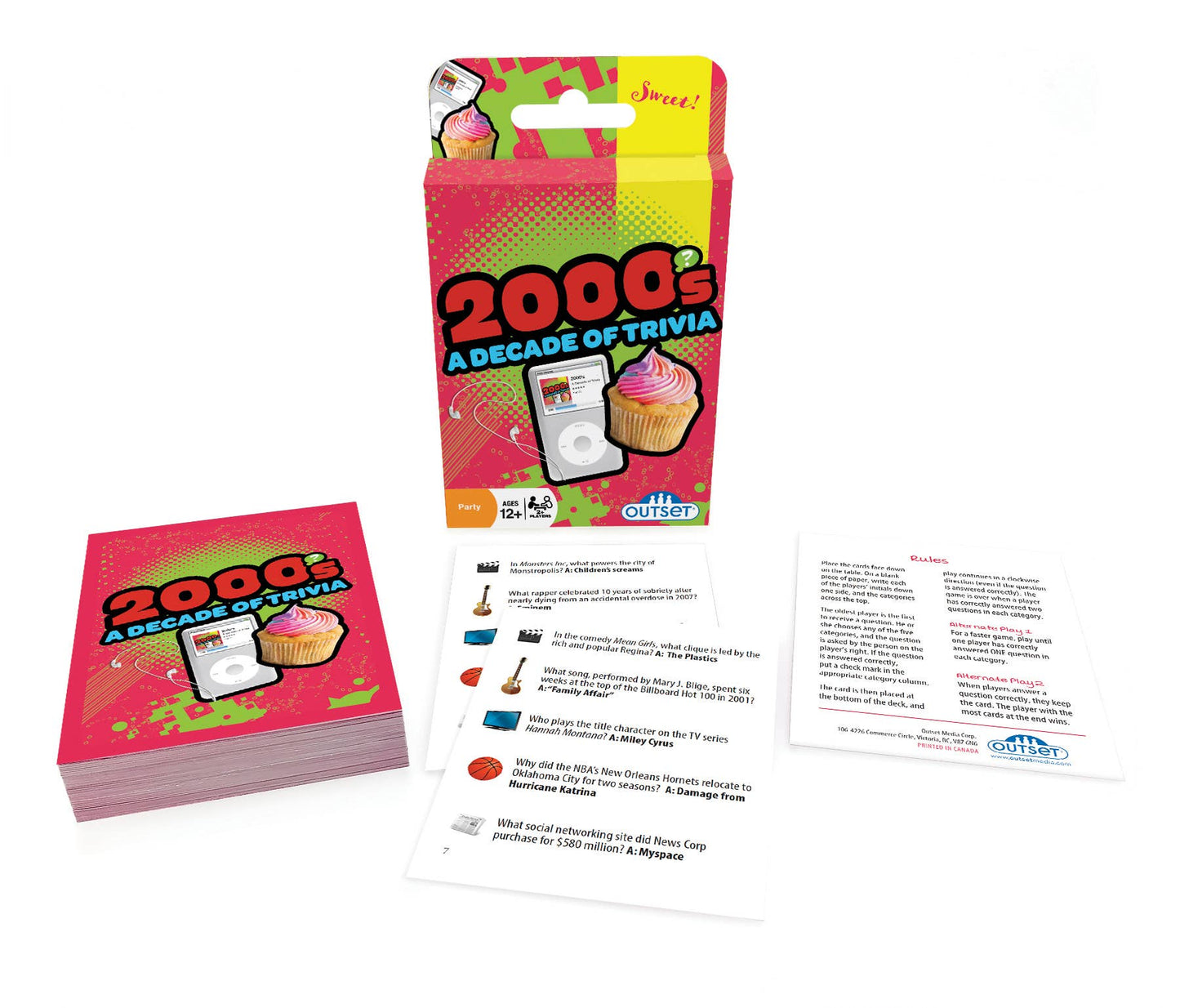 2000s - A Decade of Trivia Card Game