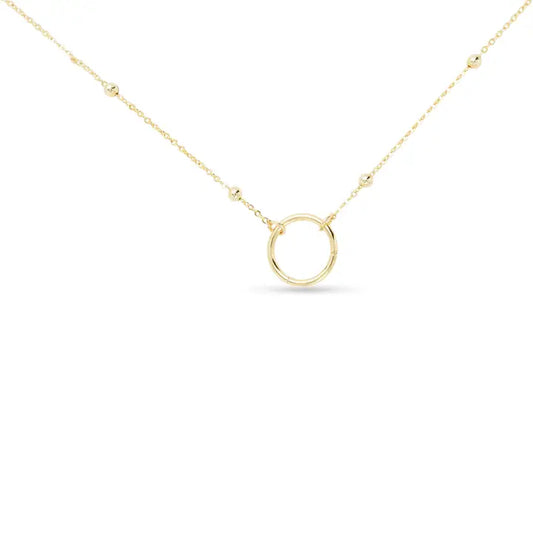Station Bead Chain Charm Necklace