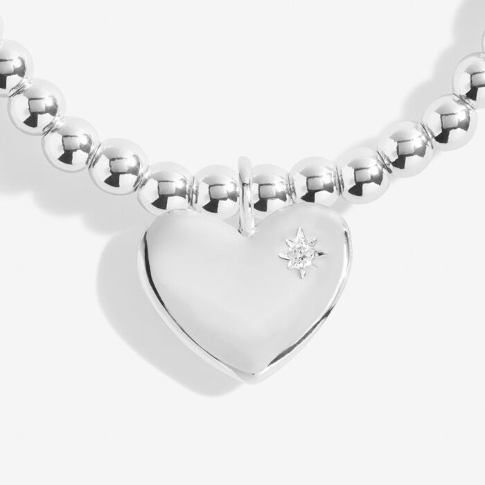 Christmas Gift Box 'Merry Christmas Mom' Bracelet in Silver Plating