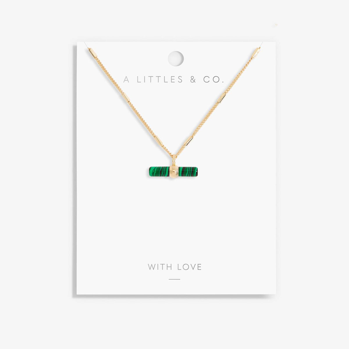 Aura Malachite Bar Necklace