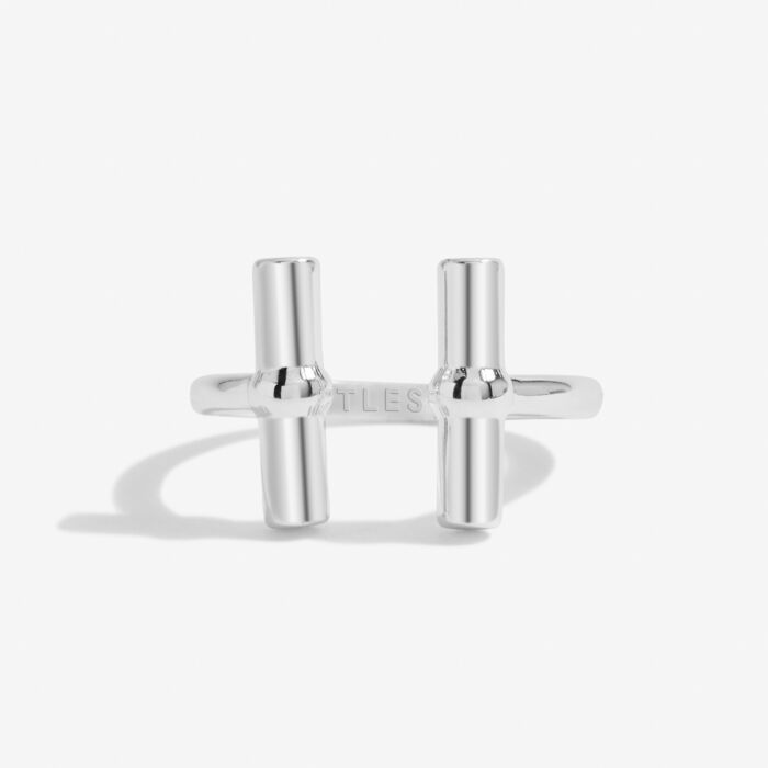 Aura Bar Ring in Silver Plating
