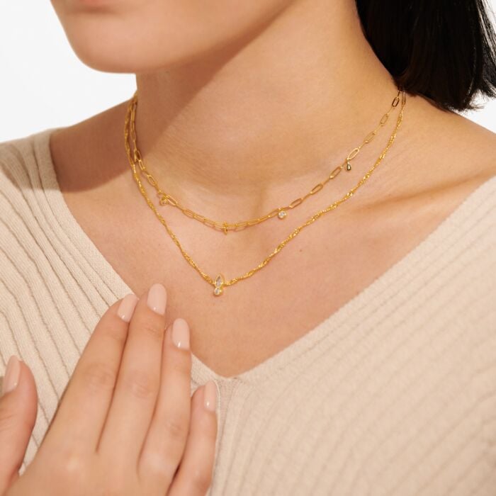 Stacks of Style Necklace Gold