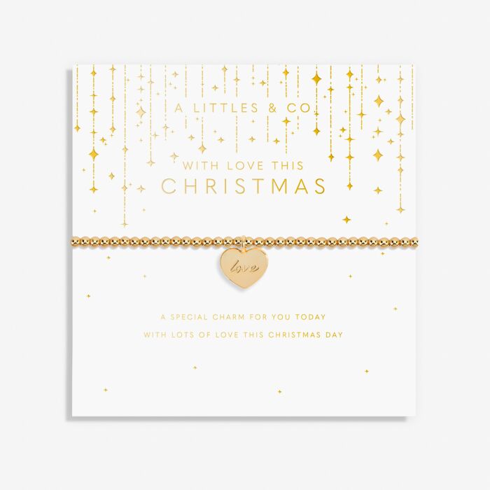 'With Love This Christmas' Bracelet in Gold-Tone Plating