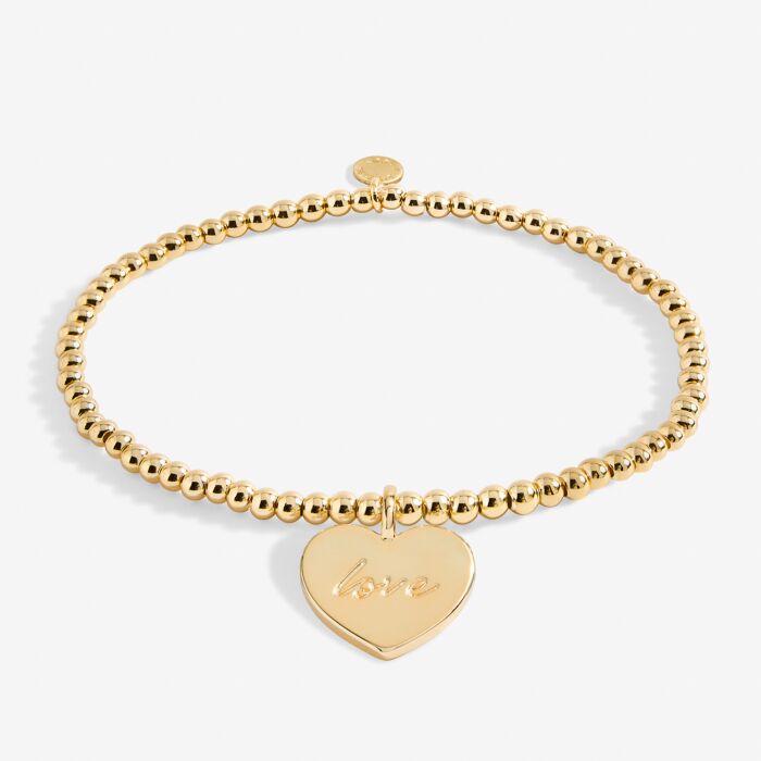 'With Love This Christmas' Bracelet in Gold-Tone Plating