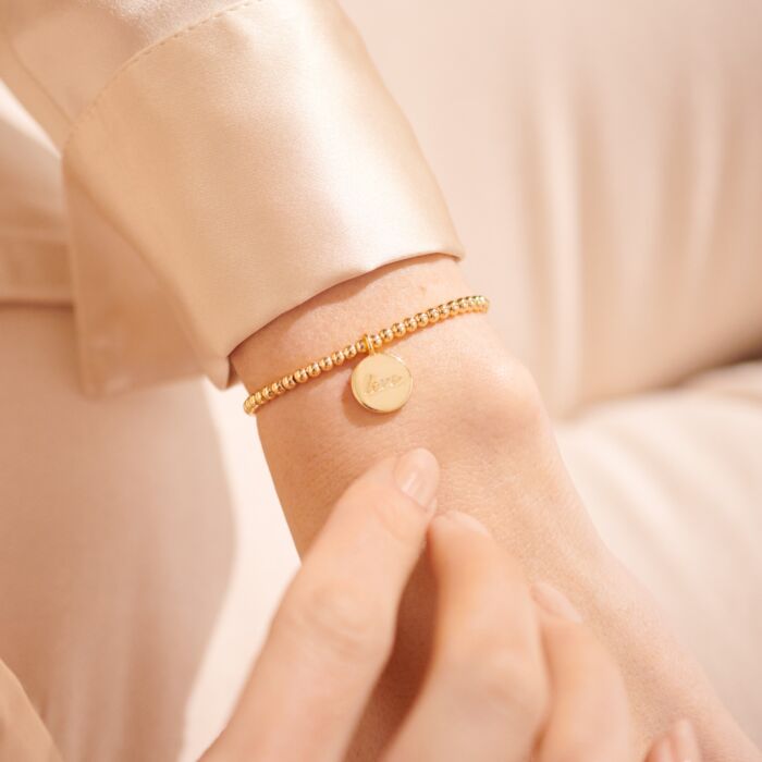 'With Love This Christmas' Bracelet in Gold-Tone Plating