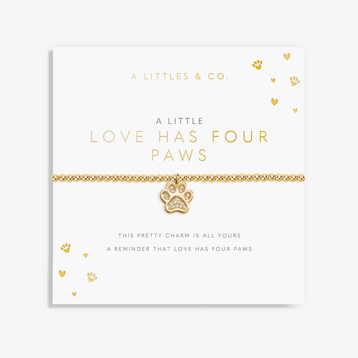 A Little 'Love Has Four Paws' Bracelet in Gold-Tone