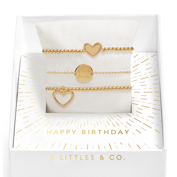 Celebrate You Gift Box 'Happy Birthday' in Gold-Tone Plating