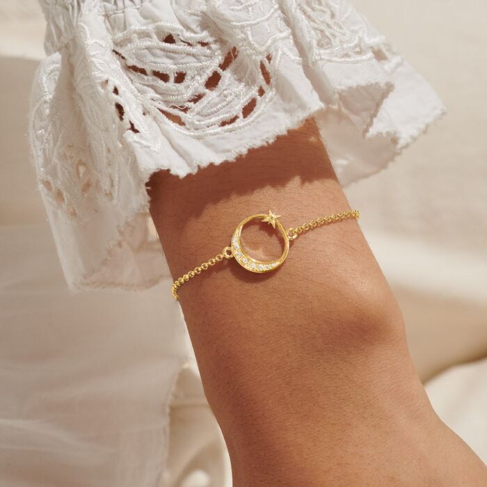 Moon Bracelet in Gold-Tone Plating