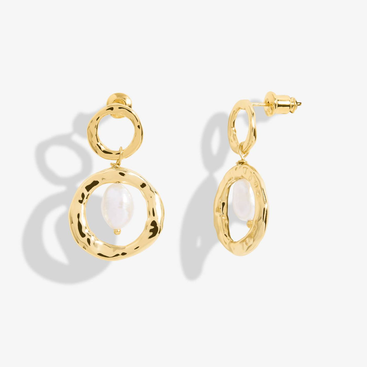 Solaria Baroque Pearl Hoop Earrings