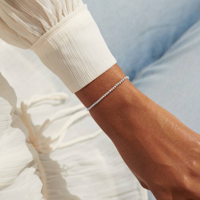 2.5mm Bead Stacking Bracelet Silver