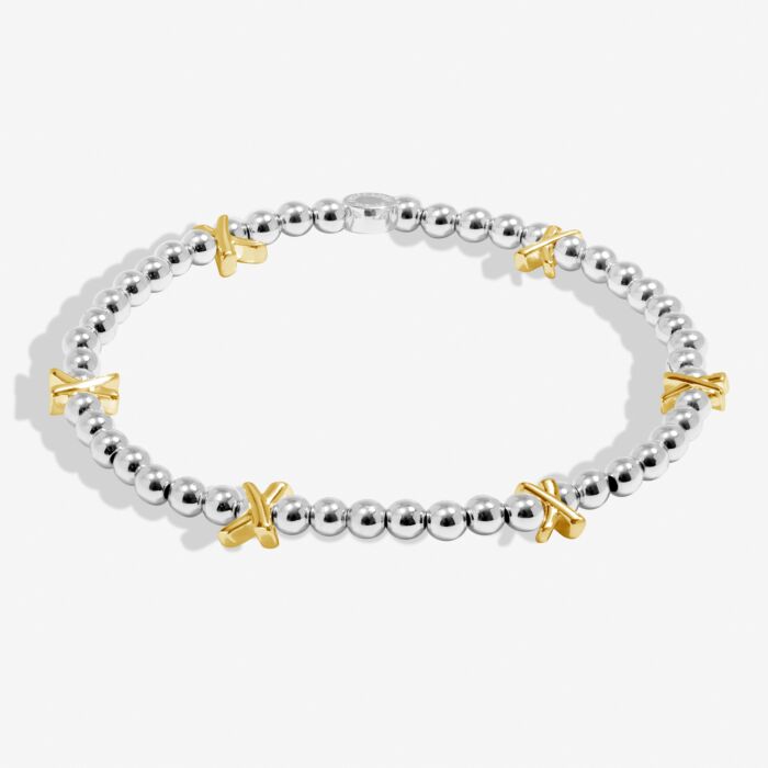 Kisses Bracelet Bar In Silver And Gold-Tone Plating