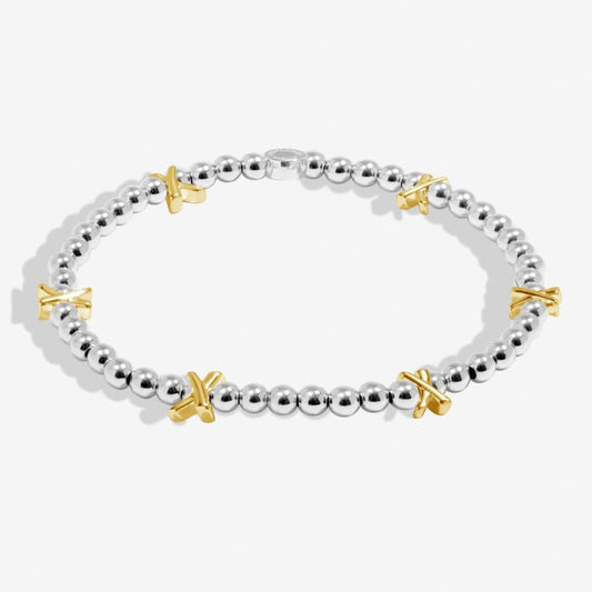 Kisses Bracelet Bar In Silver And Gold-Tone Plating