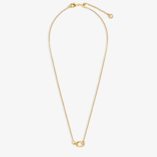 1 Charm Clasp Rolo Chain Necklace In Gold-Tone Plating