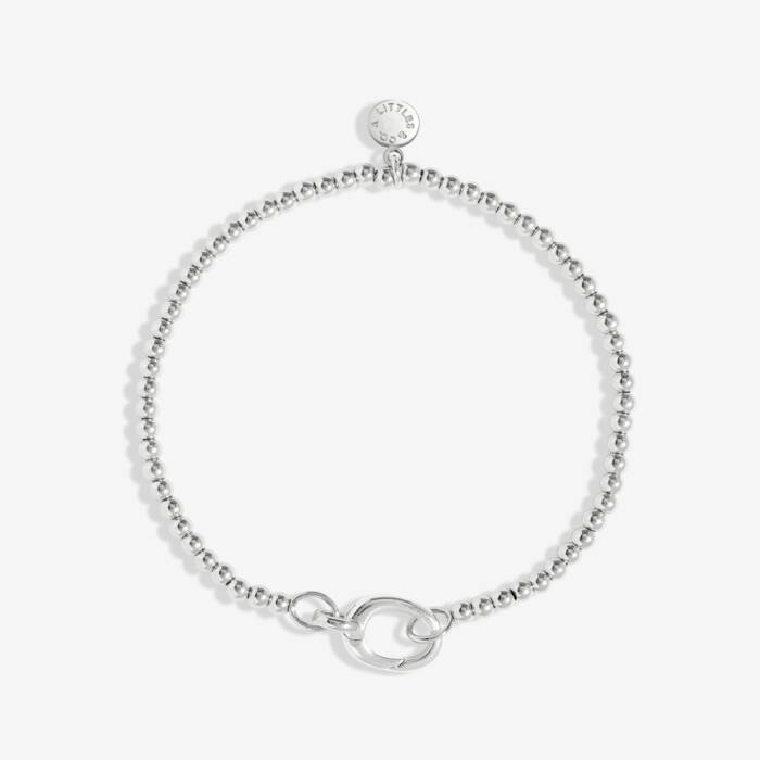 1 Charm Clasp 3mm Stretch Bracelet in Silver Plating