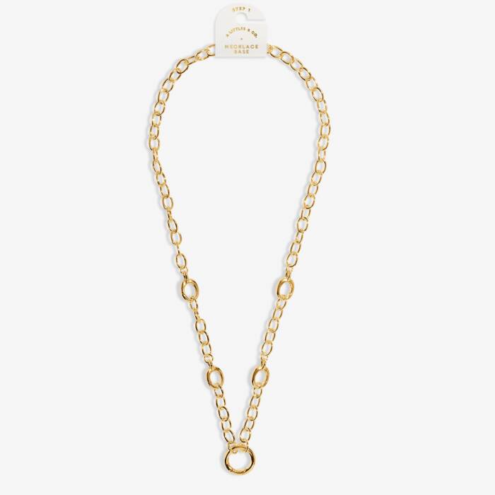 5 Charm Clasps Chunky Cable Chain Necklace in Gold-Tone Plating