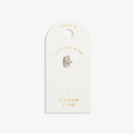 Rope Charm Link In Silver Plating