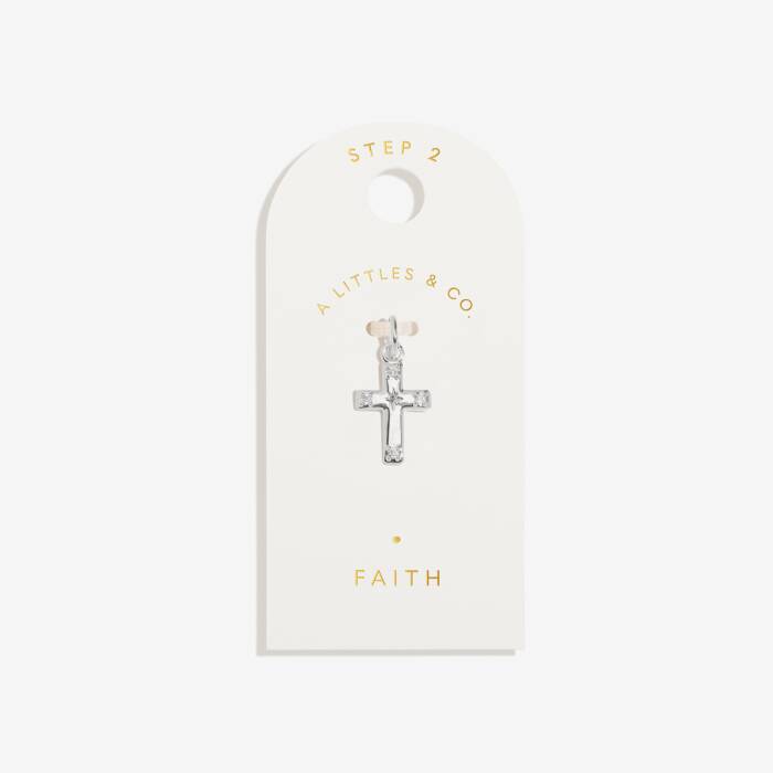 Faith Small Charm In Silver Plating