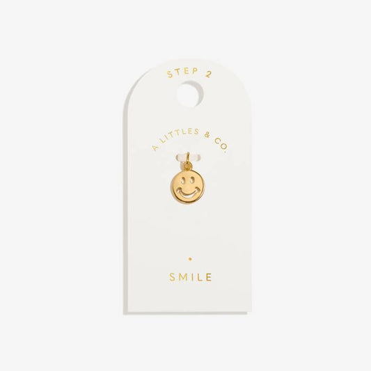 Smile Small Charm In Gold-Tone Plating