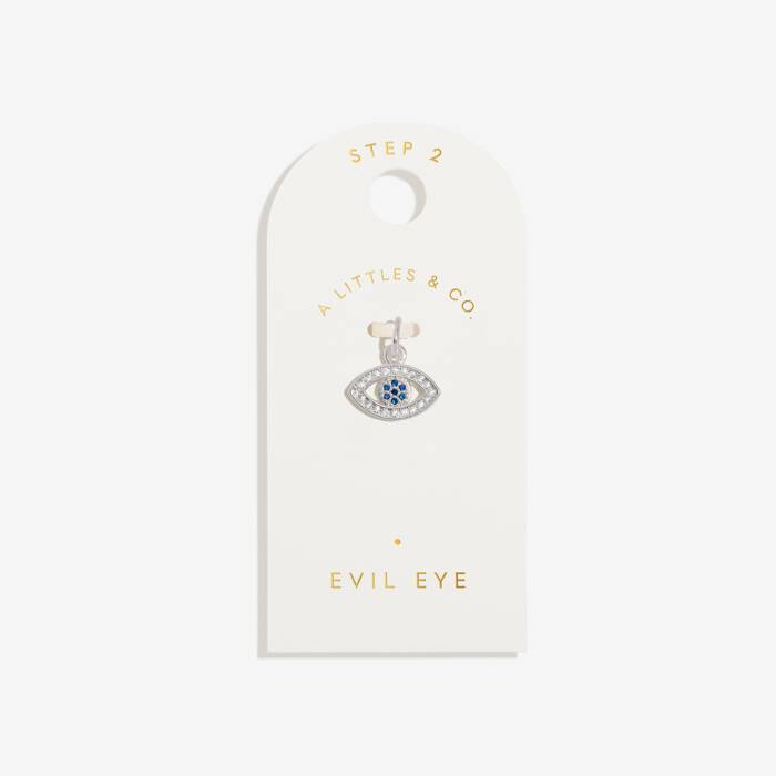 Evil Eye Small Charm In Silver Plating