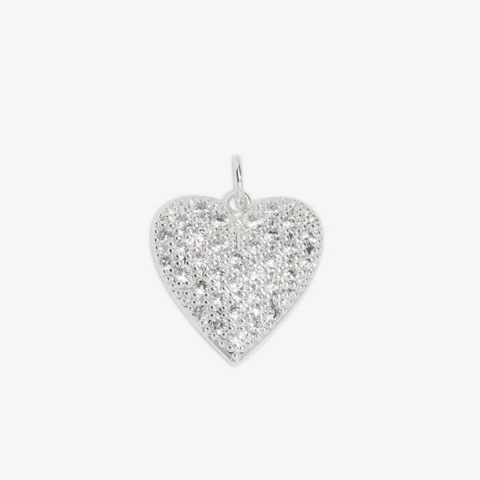 Love Medium Charm In Silver Plating