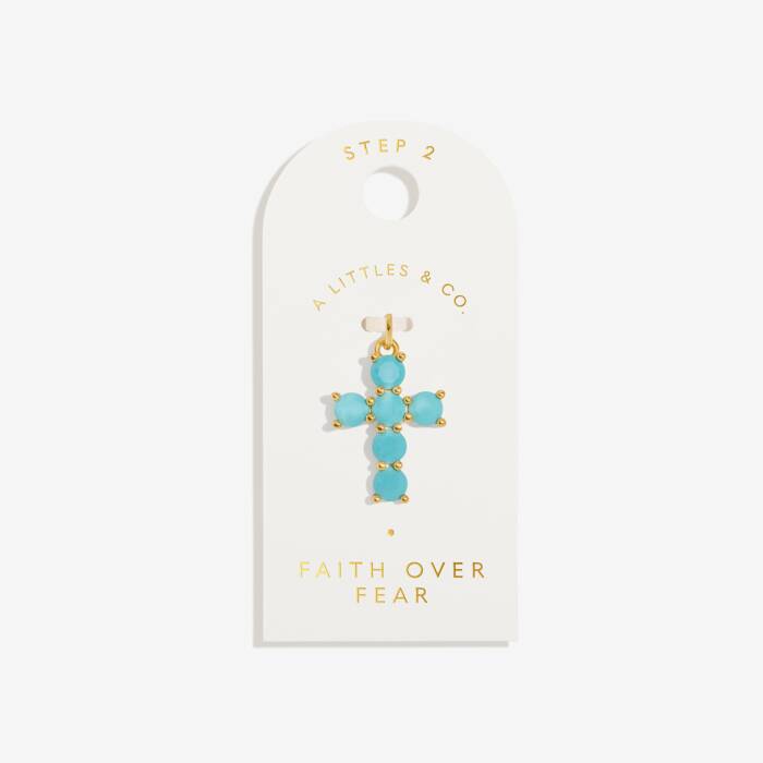 Faith Over Fear Medium Charm In Gold-Tone Plating