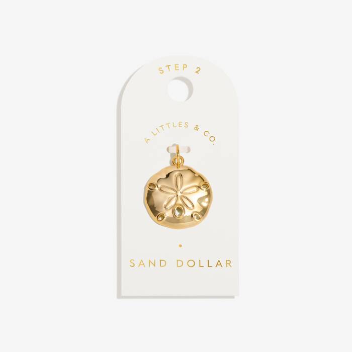 Sand Dollar Medium Charm In Gold-Tone Plating