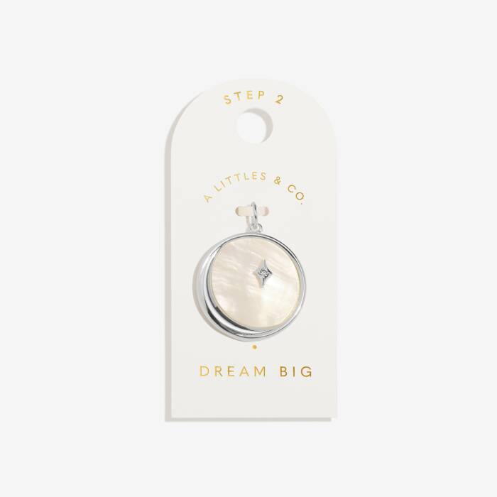 Dream Big Large Charm In Silver Plating