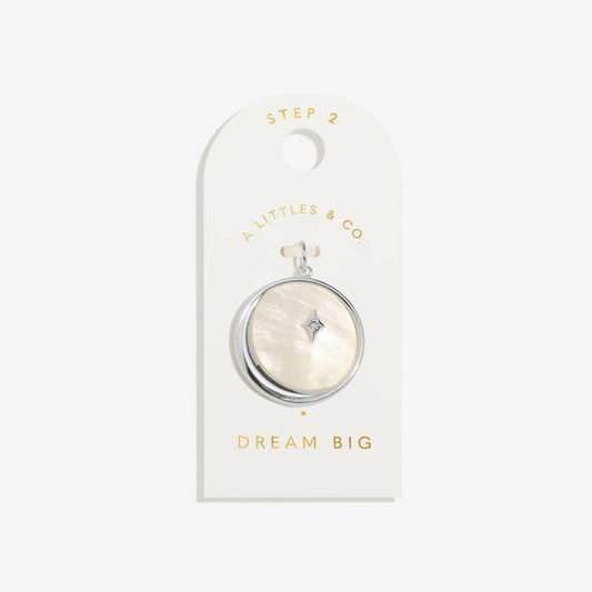 Dream Big Large Charm In Silver Plating