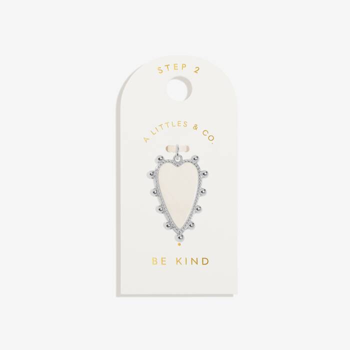 Be Kind Large Charm In Silver Plating